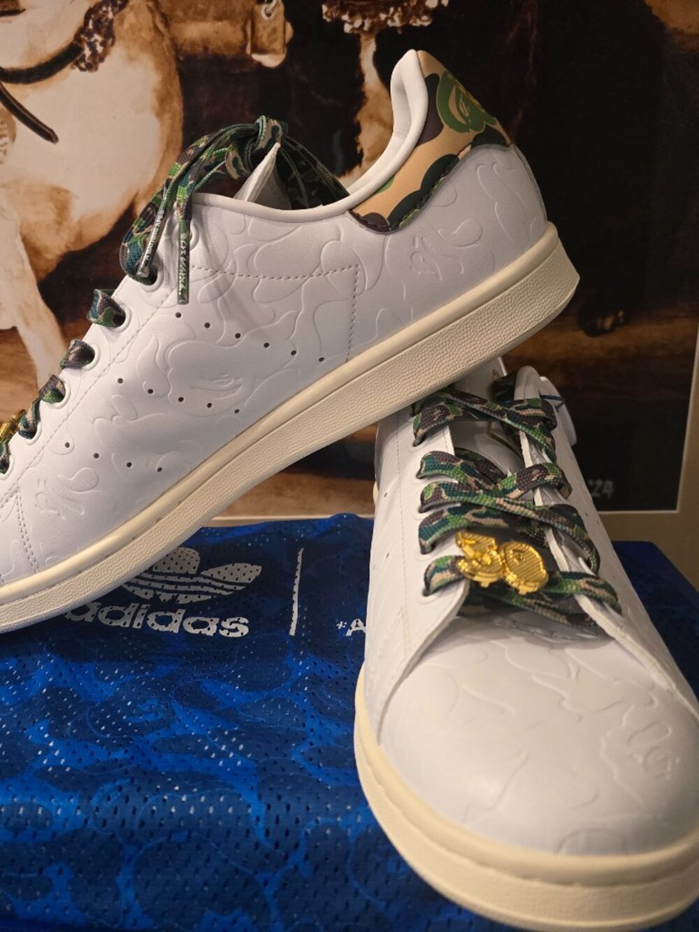 A BATHING APE®︎ × adidas Stan Smith 30th Anniversary White IG1115 Men's 10 NEW